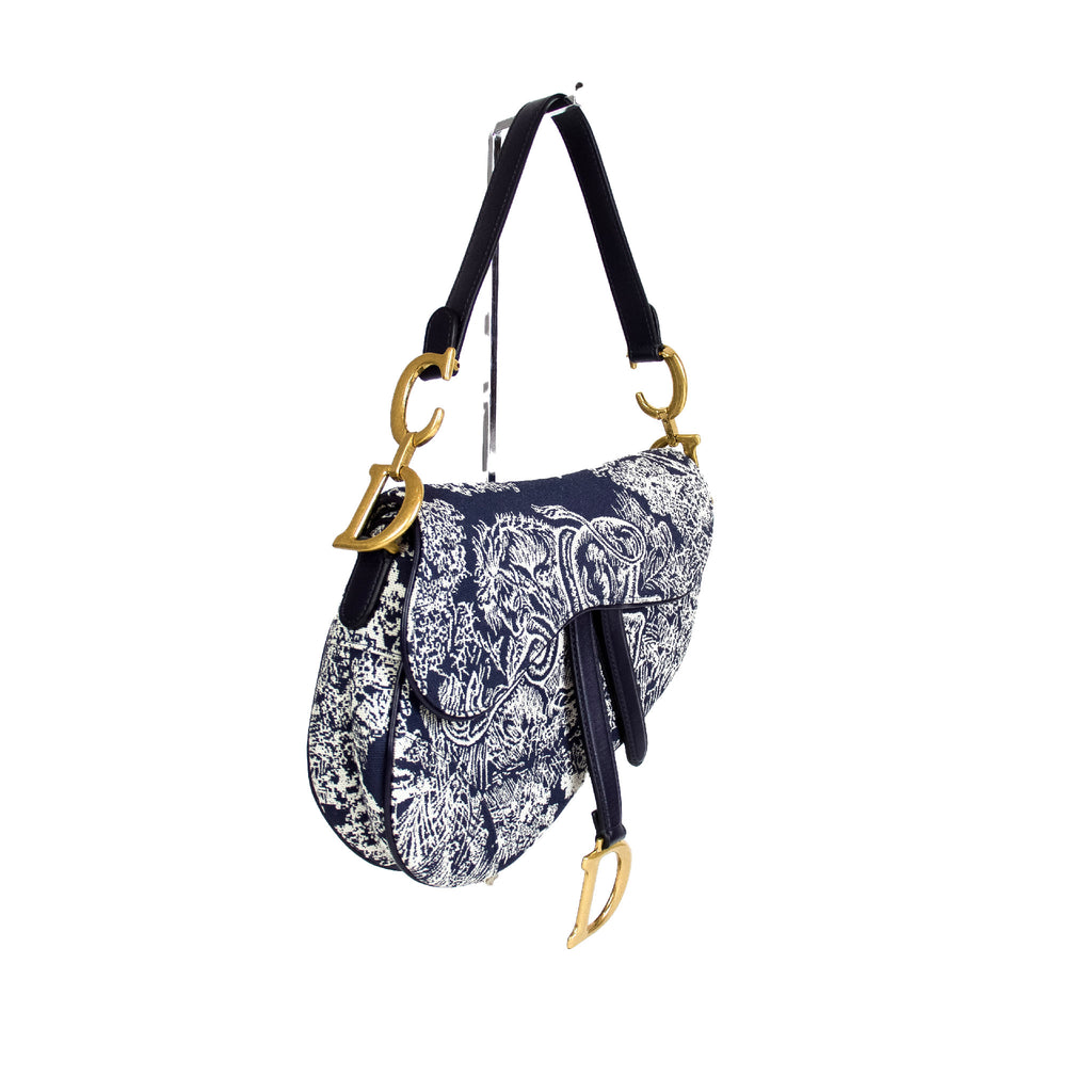 Christian Dior' Navy Saddle Bag