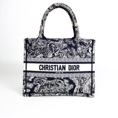 Christian Dior Blå Small Book Tote