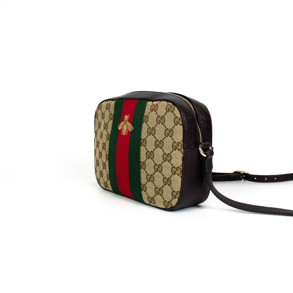 Gucci GG Canvas Bee Skuldertaske