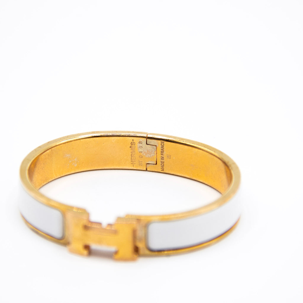 Hermes Click Crack Armbånd Guld / Hvid