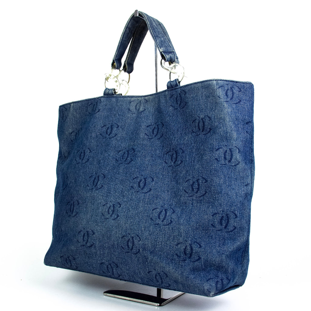 Chanel 2002 Cruise Collection Denim CC Tote