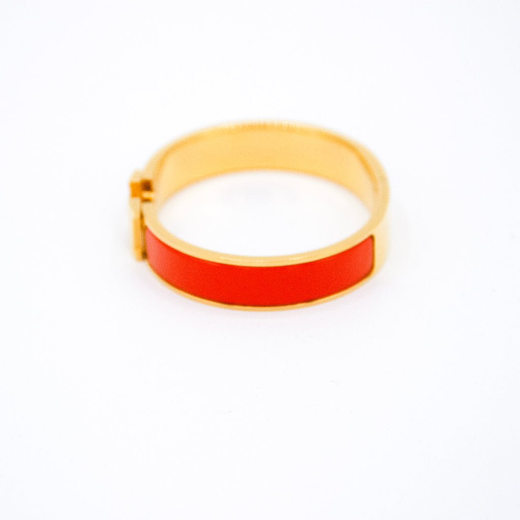 Hermes Click H Orange Guld Armbånd