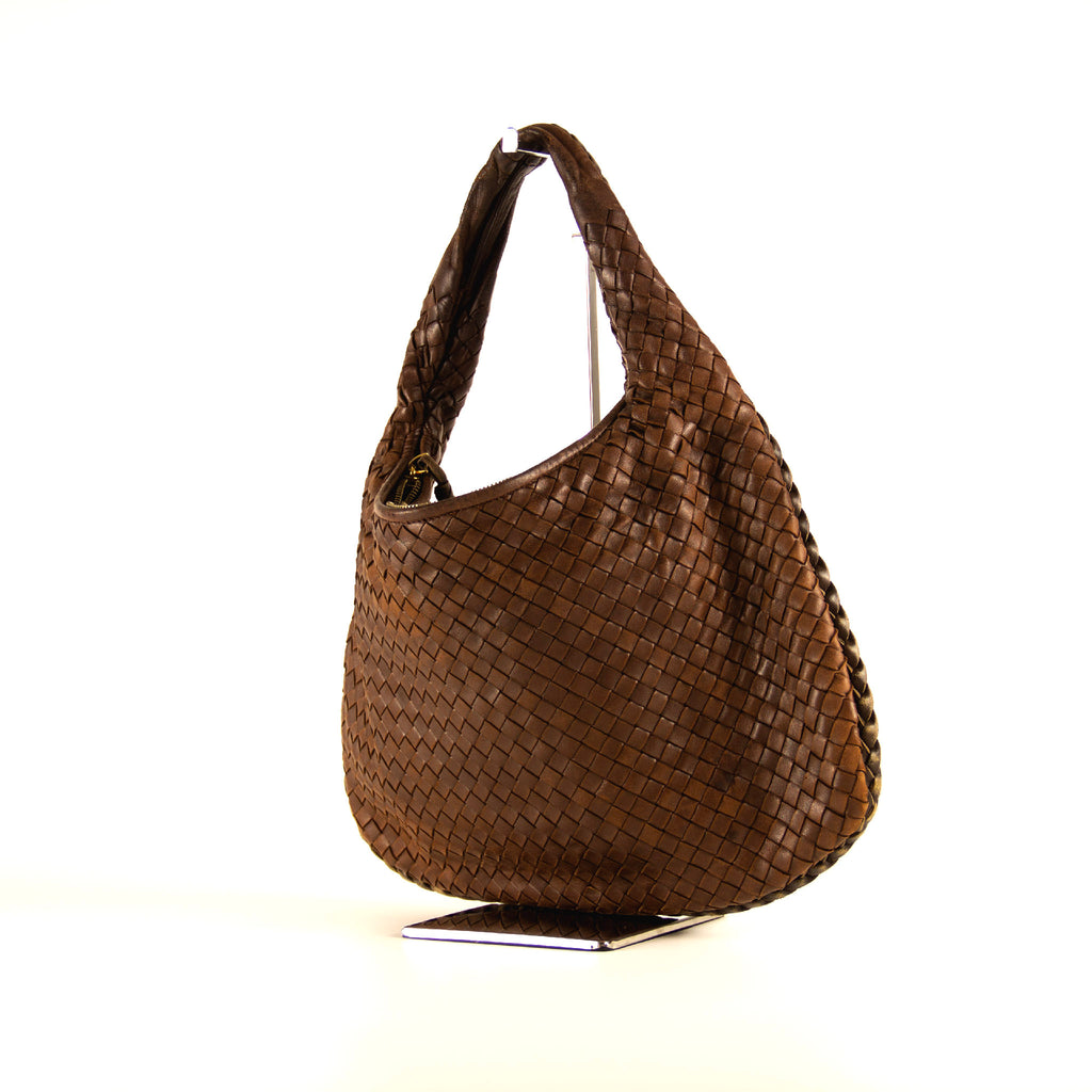 Bottega Veneta Intrecciato Brun Skuldertaske