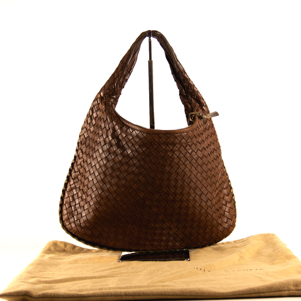 Bottega Veneta Intrecciato Brun Skuldertaske