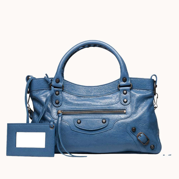 videnskabelig Let at ske Læsbarhed Balenciaga The First Handbag Blue – PRELOVED.dk